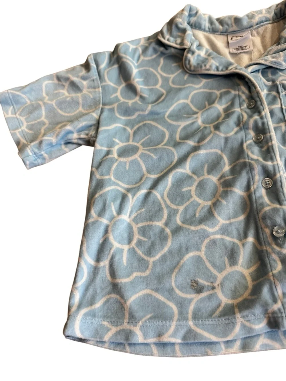 Art Class Girls Short Sleeve Button Up Pajama Set Size Medium